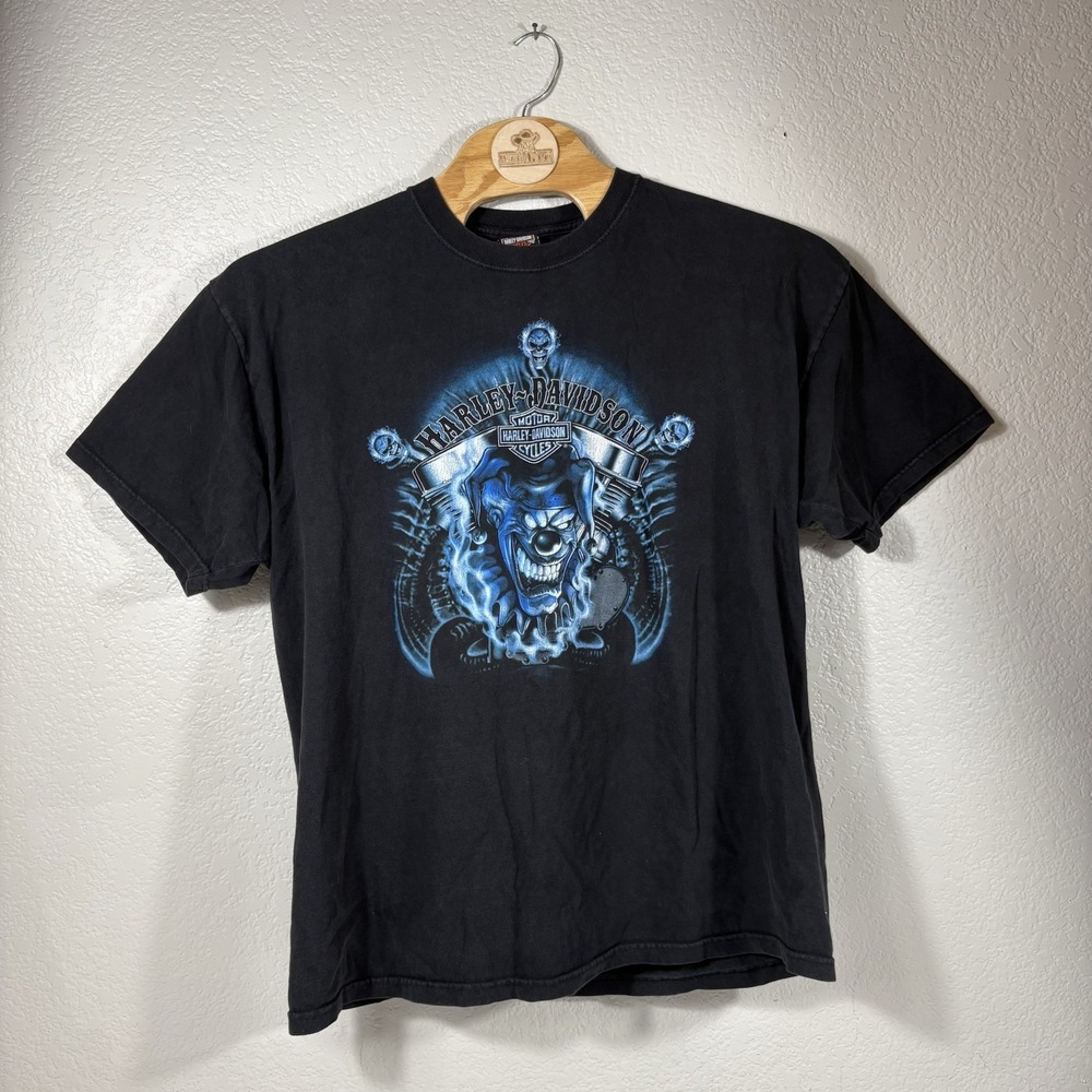 Vintage 2006 Harley-Davidson New York Woodstock 2XL Men's Shirt Joker Skulls